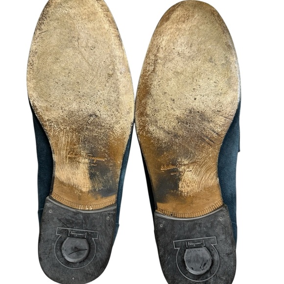 Men's Blue Suede Loafers - Picture 8 of 12